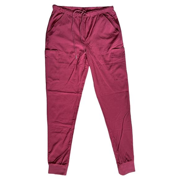 NEW YORK LAUNDRY MEDICS Burgandy Jogger Scrub Pants, Medium - Picture 1 of 7